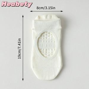Heabety 1Pair Women Pilates Socks Backless Anti-Slip Breathable Yoga Socks Ankle Ladies Ballet Dance Sports Socks For Fitness Gym