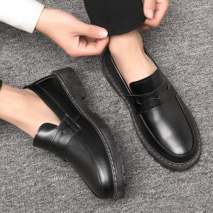 Korean Mens Loafers Shoes For Men Casual Shoes Black Shoes For Men Soft Leather Business Shoes Loafer Shoes For Men