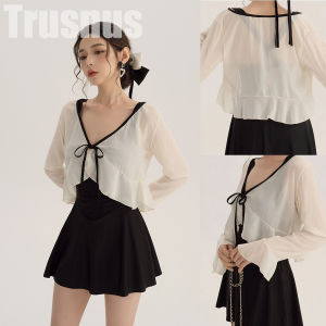 Women One-Piece Swimsuit Conservative Cover Belly Slimmer Look 2024 New Style Summer Skirt Vacation ins Boxer