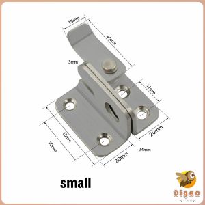 Digeo Stainless Steel Safety Hasp Door Lock for Bathroom Bedroom Door Catch Latch