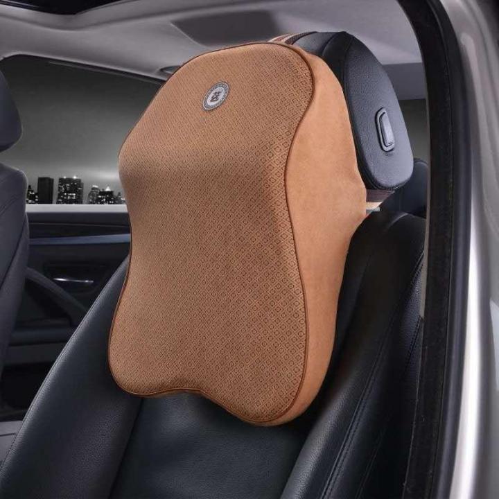 Car Seat Headrest Pad Memory Foam Travel Pillow Head Neck Rest Support  Cushion free Car Back Seat Car Seat Chair Massage Back Lumbar Support  Cushion