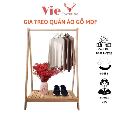Giá Treo Quần Áo VIE DECOR Kệ Treo Quần Áo Chữ A 1 Tầng Đa Năng Gỗ MDF Cao Cấp