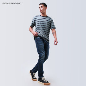 Bombboogie Celana Jeans Pria Slimfit E9 Series Dark Blue 43SE9B3DL