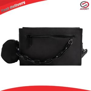 【Alloet】 Fashionable PU Leather Saddle Crossbody Bag for Women Compact Square Design with Adjustable Strap