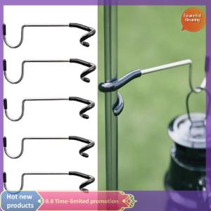 Graceful Camping Light Pole Hook Stainless Steel Tent Pole Lamp Hook Multifunctional Outdoor Camping Light Stand Hook Camping Equipment