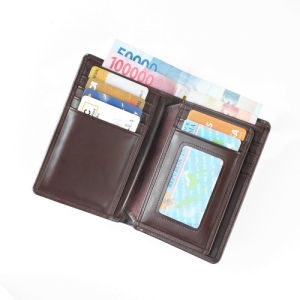 Dompet Kulit Pria 3/4 100% ORIGINAL Kulit Asli Tanpa Slot Tengah
