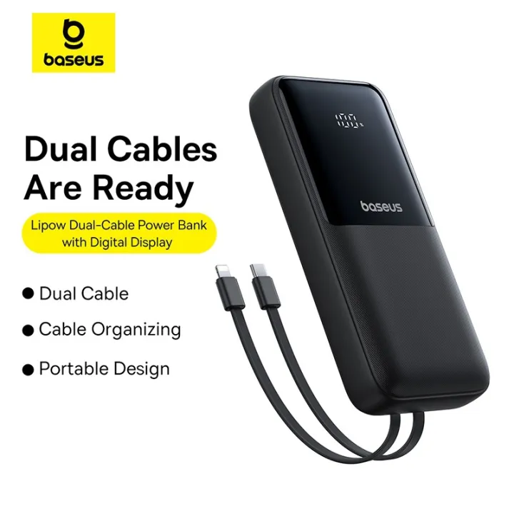 Pin dự phòng Baseus Lipow 20000mAh/10000 mAh 22.5W 2 cổng USB-A và 1 cổng Type-C Sạc Nhanh, Sạc Pin điện thoại Phụ Kiện điện thoại có màn hình Led | BigBuy360 - bigbuy360.vn Pin dự phòng Baseus Lipow 20000mAh/10000 mAh 22.5W 2 cổng USB-A và 1 cổng Type-C Sạc Nhanh, Sạc Pin điện thoại Phụ Kiện điện thoại có màn hình Led | BigBuy360 - bigbuy360.vn