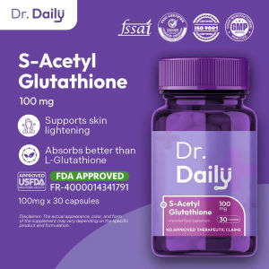 Dr. Daily S-Acetyl Glutathione Advanced Glutathione Antioxidant Skin Lightening Detox