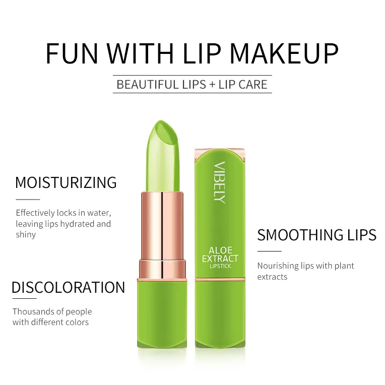 DM.VIBELY Aloe Vera Lipstick Lip Balm Lip Gloss Moisturizing Warm Feeling  Magic Color Changing Jelly Lipstick Long Lasting Lip Makeup Non-stick Cup  Waterproof Lipstick Dm Vibely Lipstick - Lazada | Lazada PH