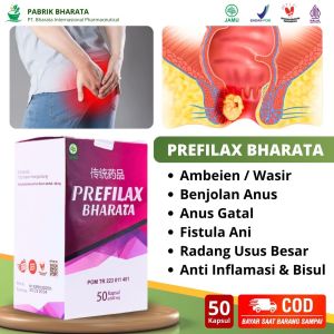 Obat Ambeien Wasir Benjolan Anus Radang Usus Besar Herbal Prefilax Bharata 100% Asli
