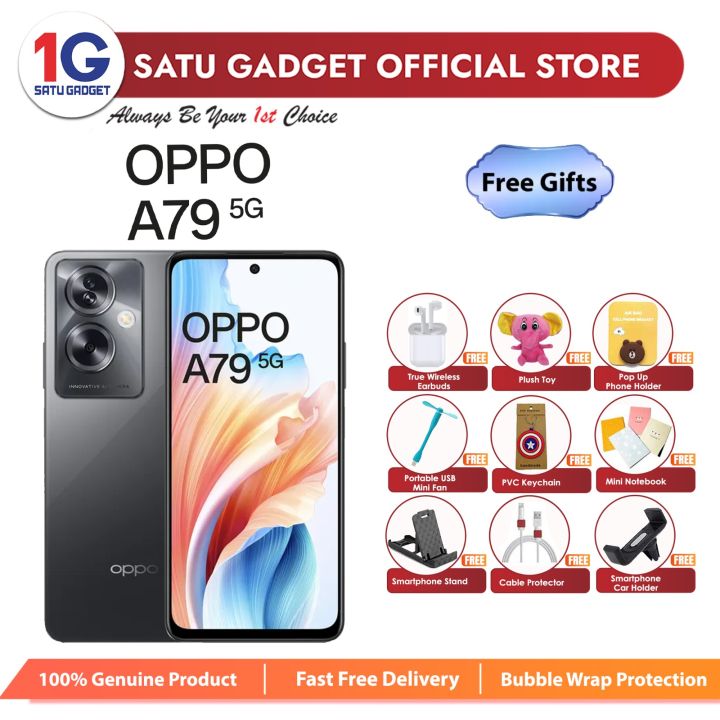 Oppo A79 5G | 16GB(8+8) + 256GB – 1 Year by Oppo Malaysia | Lazada