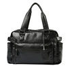 LAOSHIZI Men Soft PU Leather Shoulder Mens Casual Tote Bag Vintage Business Handle Bag Travel bag