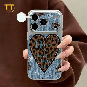 Tri-Town Cowboy Leopard Print Leather Case For iPhone 17 16 15 11 12 13 14 Pro Max Hard Back Cover Skin Feel Casing with Phone Strap #IL21
