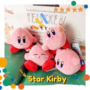 New Anime Kawaii Cute Star Kirby Stuffed Plush Cartoon Toy 10CM Kirby Keychain Backpack Pendant Childrens Christmas Birthday Gift