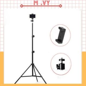 Gậy livestream  quay tiktok quay video chụp ảnh 3 chân bằng sắt dài 2m1
