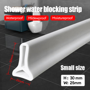 XTEN Shower Door Dam Water Stopper Collapsible Shower Threshold Water Barrier Waterproof Strip for Bathroom Kitchen