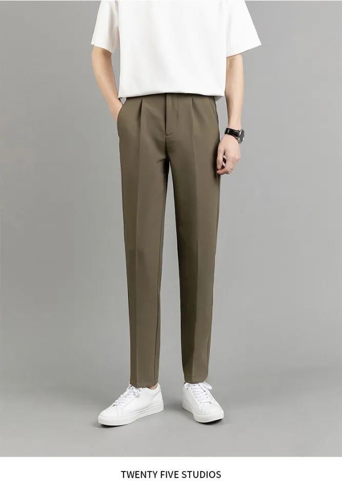 24H Delivery】 Men's Korean Pants Casual Trousers For Men Slacks & Formal  For Office Korean Fashion Suit Pants