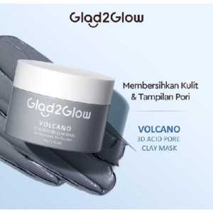 Glad2Glow Glad 2 Glow series Clay Mask Masker wajah menghaluskan wajah bergradakan