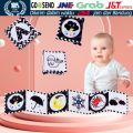 Contrast Book Soft Book Mini Kontras Hitam Putih Bayi Newborn Mainan Edukasi Sensori Buku Kain Boks Bayi Book. 
