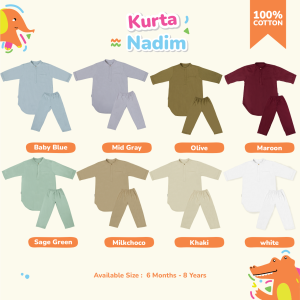 Little Me - Setelan koko Anak Laki Laki Kurta Nadim usia 6 bulan - 8 tahun