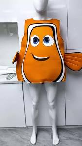 New Styel Adults Kids Composite Sponge Jumpsuit Animal Cospaly Clownfish Nemo Halloween Costume for Man2026