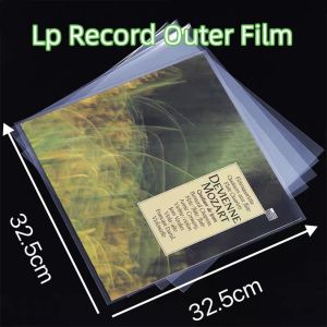 50PCS LP Vinyl Record Outer Protective Sleeve Self Adhesive Outer Sleeves Bag 32.5cm+4cm