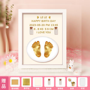 Baby Hand Print And Foot Print Handprint makers Memory DIY Soft Clay Art Frame/ Handprint and footprint Souvenir Baby shower gift 宝宝手足印泥胎毛纪念品【Fast Delivery】