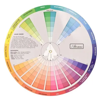 Rotation Wheel Color Board Chart Mixed Tool Painting supplies Creative Color Wheel colour chart Learning for Woman