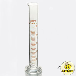 MaxPlus Glass Measuring Cylinder 5ml/10ml/25ml/50ml/100ml Laboratory Measure Tube