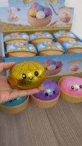 2026 New 1-12pcs Glitter Dumpling Glitter Dumpling Squishy with Dumplings Sensory Squeeze Toy for Stress Relief