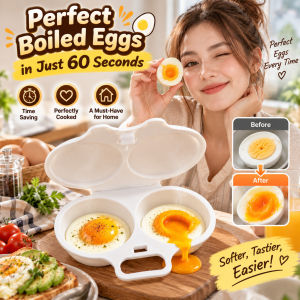 Microwave Egg Steamer Egg Half Boiled Maker/ Dual Egg Poacher For Fast Daily Meals Sandwich Making Tools/微波炉耐热双格蒸蛋盒