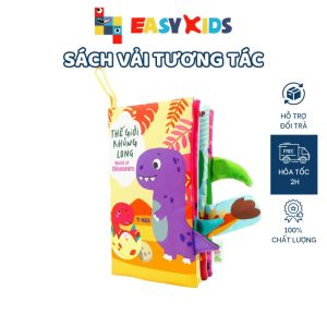 Sách Vải Tương Tác Cho Bé Đoán Đuôi Con Vật - Thế Giới Khủng Long