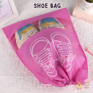 TAIYO Shoe Bag Organizer Travel Tas Serut Tempat Sendal Sepatu Pouch Spunbond Traveling Bepergian