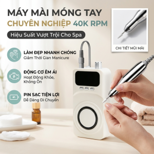 【FREESHIP】CkeyiN 3 in 1 Máy mài móng tích điện cầm tay Điều chỉnh 40.000 vòng/phút Màn hình LED BB025W