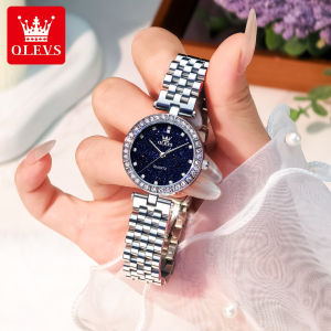 OLEVS ladies watch waterproof diamond dial fashion small dial luminous stainless steel strap watch for women