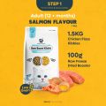 NEW🐱 EZPET【STEP 1 Raw Boost Cat Kibbles 1.6KG - Salmon】Kibble Freeze Dried Cat Food Cat Dry Food Makanan Kucing 猫粮. 