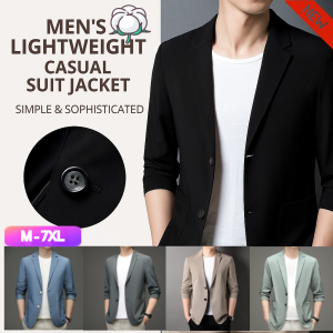 Mens Lightweight Casual Suit Jacket Fashionable Senior Mens Jacket Korean-Style Male Blazers Slim Suit Plus Size M-7XL