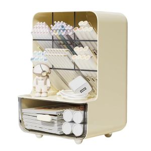 YINGXING Household Desk Organizer Box Large Capacity Transparent  Storage Drawers Practical Insert Pencil Holder Office Supplies
