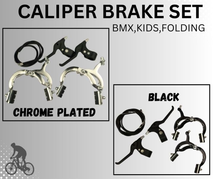 BIKE CALIPER BRAKE COMPLETE SET Front and Rear with Levers