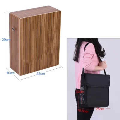 GECKO C-68Z Portable Traveling Cajon Box Drum Hand Drum Wood Percussion Instrument with Strap Carrying Bag