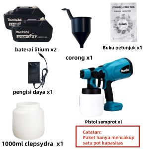 MAKITA Cordless Electric Paint Sprayer Portable Household Paint Sprayer 72V/1000W High Power Spraying Delicate Power