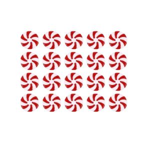 LABAICAI 20Pcs Nhựa Kẹo mô phỏng giáng sinh Thủ công Trang trí  dây chuyền kẹo giáng sinh Trang trí treo bạc hà Giả Kẹo treo Cây giáng sinh Nhà