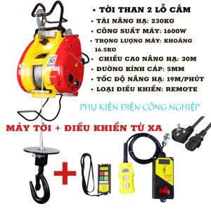 Máy Tời Điện Chổi Than 230kg Tời Trái Tim Mini Thế Hệ Mới Chất Lượng Vượt Trội - Electric Mini Winch LES-230