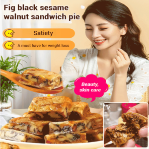 [Buy 1 get 1 free] Fig black sesame walnut filling instant sandwich candy collagen supplement 100% natural sweetness 0 preservatives high nutrition 0 fat collagen candy