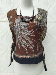 Termurah Rompi Outer Vest Batik Wanita Modern Etnik Katun Premium Outer Batik Wanita Atasan Kerja Rompi Kerja Atasan Kondangn Kekinian X5T2