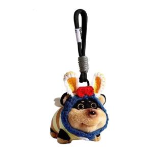 Honeybee Dog Inspired Plush Keyring Soft Short Plush Design Key Organiser Keychain Charm Unique Gift For Kids Adults