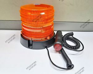 LED!! ไฟไซเรนติดหลังคา (YL-826) ใช้ได้ทั้ง 12V-24V ฐานแม่เหล็ก กระพริบ1จังหวะ ความสูง 4.25 นิ้ว สินค้าเกรดดี