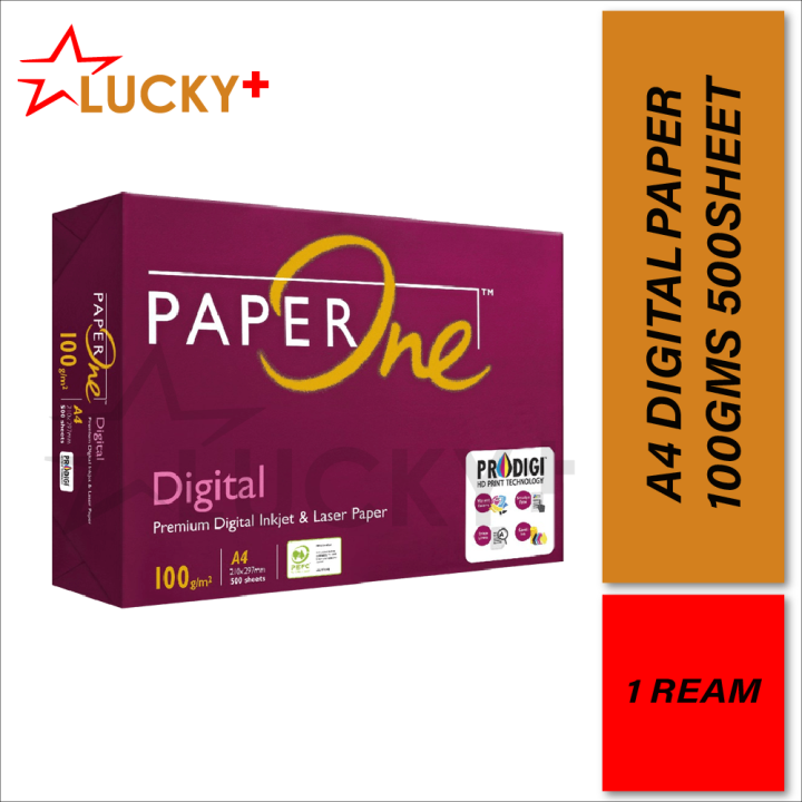 PaperOne A4 Digital Paper 100gsm 500s ( 1 Ream ) A4 Paper / Kertas A4 ...