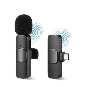 K8 / K9 Wireless Microphone mic 2.4GHz for IOS & Type-C with Clip Professional Mic Live Broadcast Mobile