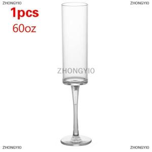 [COD] ZHONGYI0 6oz rượu sâm banh ly cocktail ly rượu sâm banh ly rượu vang đỏ ly nhựa có thể tháo rời ren cao chân cốc nước giải khát cup